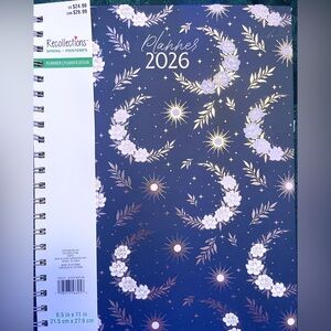 Hardcover Large 2026 Organizational Planner, Blue Night Sky w/Gold Foil accents